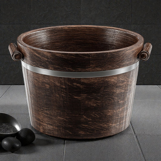 Varalux Carbonized Wood Sauna Bucket - Midnight Walnut