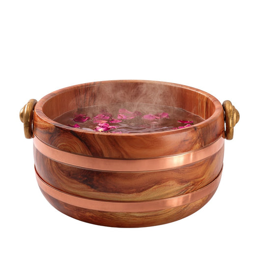 Varalux Classic Cedar Foot Bath Basin - Golden Wood